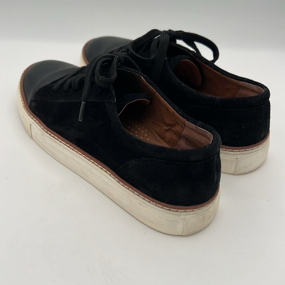 Caslon leather and suede Camden black lace up sneakers skate shoes 8M - Picture 3 of 10
